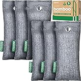 Activated Charcoal Odor Absorber,6 Pack Nature Odor Eliminator for Shoes, Bamboo Charcoal Air Purifying Bags,Shoe Deodorizer 