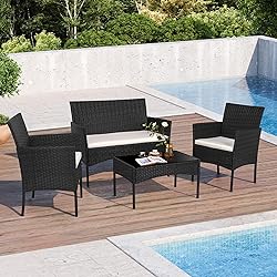 Shintenchi 4 Piece Outdoor Patio Furniture