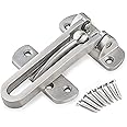Earl Diamond Door Lock Latch for Home Security - Swing Bar Door Guard for Front and Inside Door, Safety Childproof Reinforcement Door Stopper for Kids Home Hotel Apartment,Stainless Steel Satin Nickel