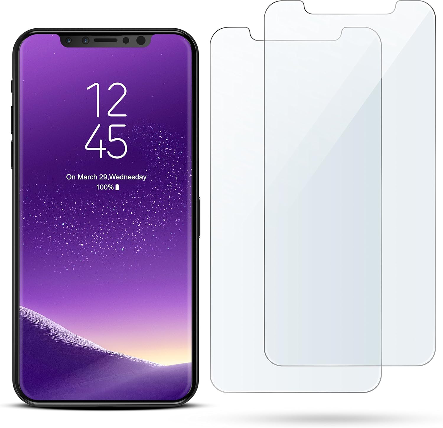 iPhone X Screen Protector, 2Pack iPhone X Glass Screen