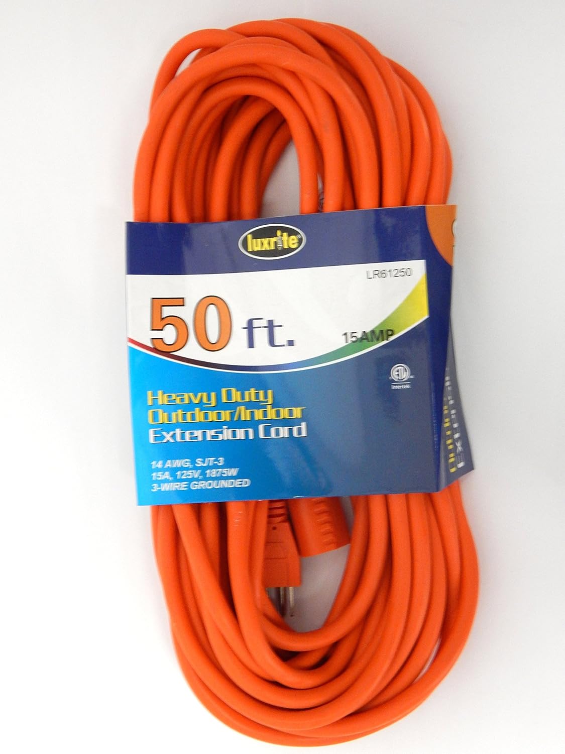 Luxrite LR61250 Heavy Duty Indoor/outdoor 14/3 3wire Grounded, 50foot