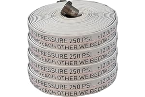 ACE FIRE PREPAREDNESS ACE FIRE Fire Hose 4 Pack FM Certified | Heavy Duty Polyester Hose 250 PSI Tested with 500 lb Burst high Pressure hose | Residential Fire Protection & Water Hose Extension | 75 ft x 1-1/2"