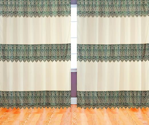 Amazon Com Green Burgundy Pink Beige Room Decor Satin Sheer