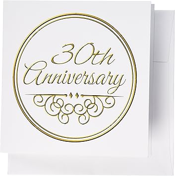 Amazon Com 3drose Set Of 12 Greeting Cards 30th Anniversary Gc 154472 2 Blank Greeting Cards Office Products
