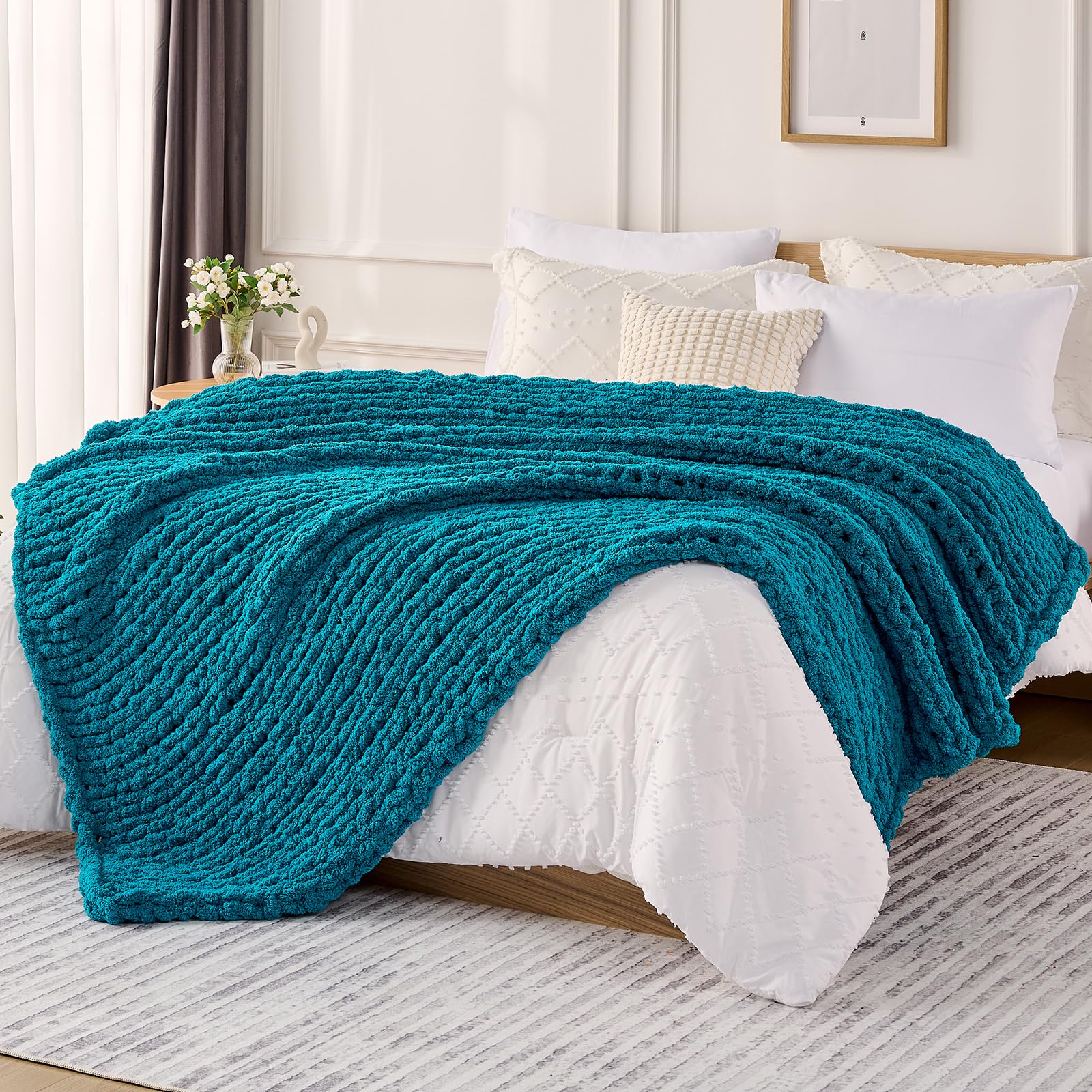 L'AGRATY Chunky Knit Blanket