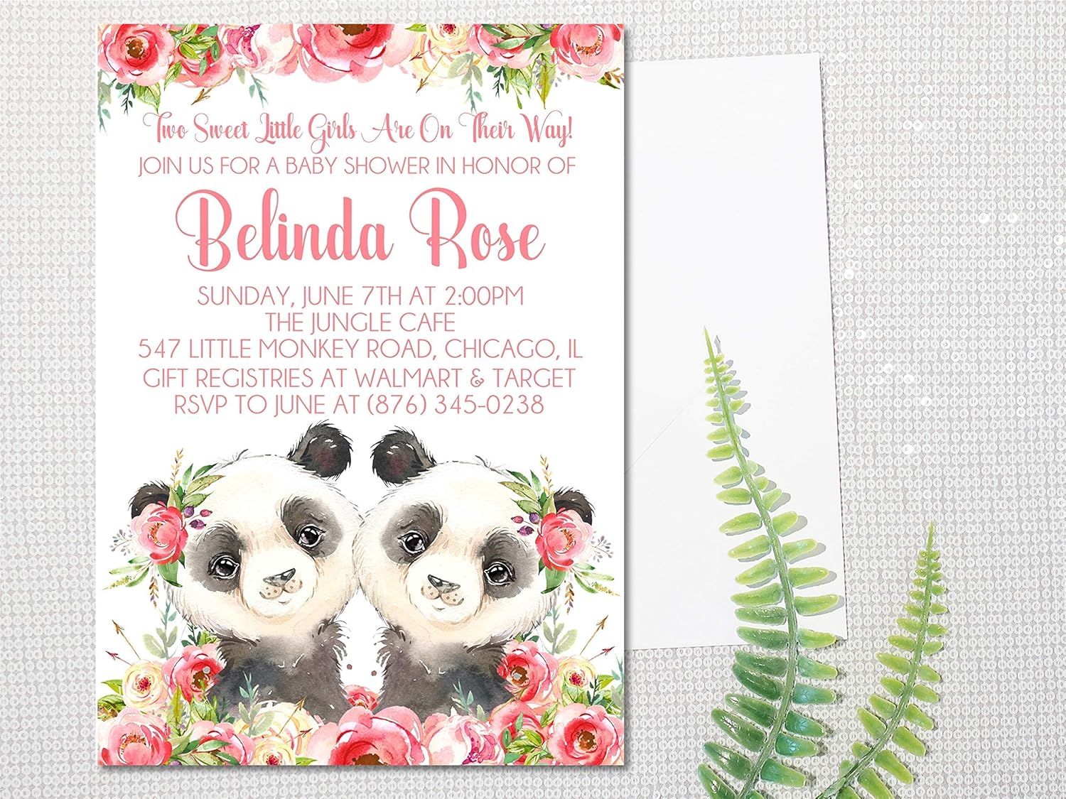 panda baby shower invitations