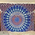 raajsee Turquoise Blue Tapestry- Best Mandala Wall Hanging- Bedding Tapestry For Bedroom Aesthetic-Size Poster (30x40 Inches / 76x101 Cms)