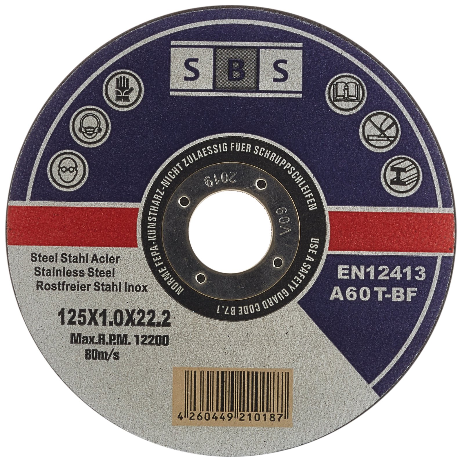 SBS Cutting Disc Stainless Steel 125 x 1 mm