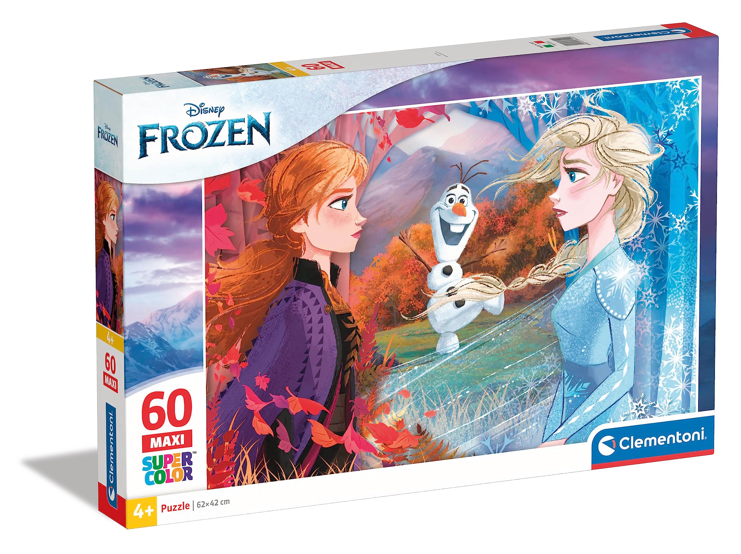 Clementoni - 26452 - Supercolor Puzzle - Disney Frozen 2-60 maxi pieces - Made in Italy - jigsaw puzzle children age 4