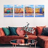 BELLE VOUS 4 Pack Blank Canvas 45 x 60 cm Pre-Stretched Large Canvases view 7