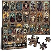 Horror Tarot Cards Puzzles for Adults 1000 Pieces and up, PICKFORU Halloween Puzzle as Horror Present, Scary Skull Puzzle as Home Decor
