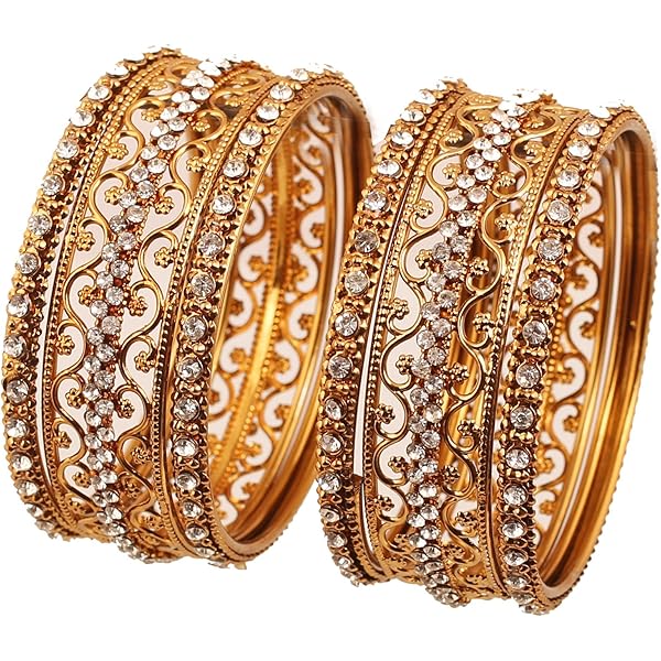 Amazon.com: Efulgenz Indian Bangles for Women Oxidized