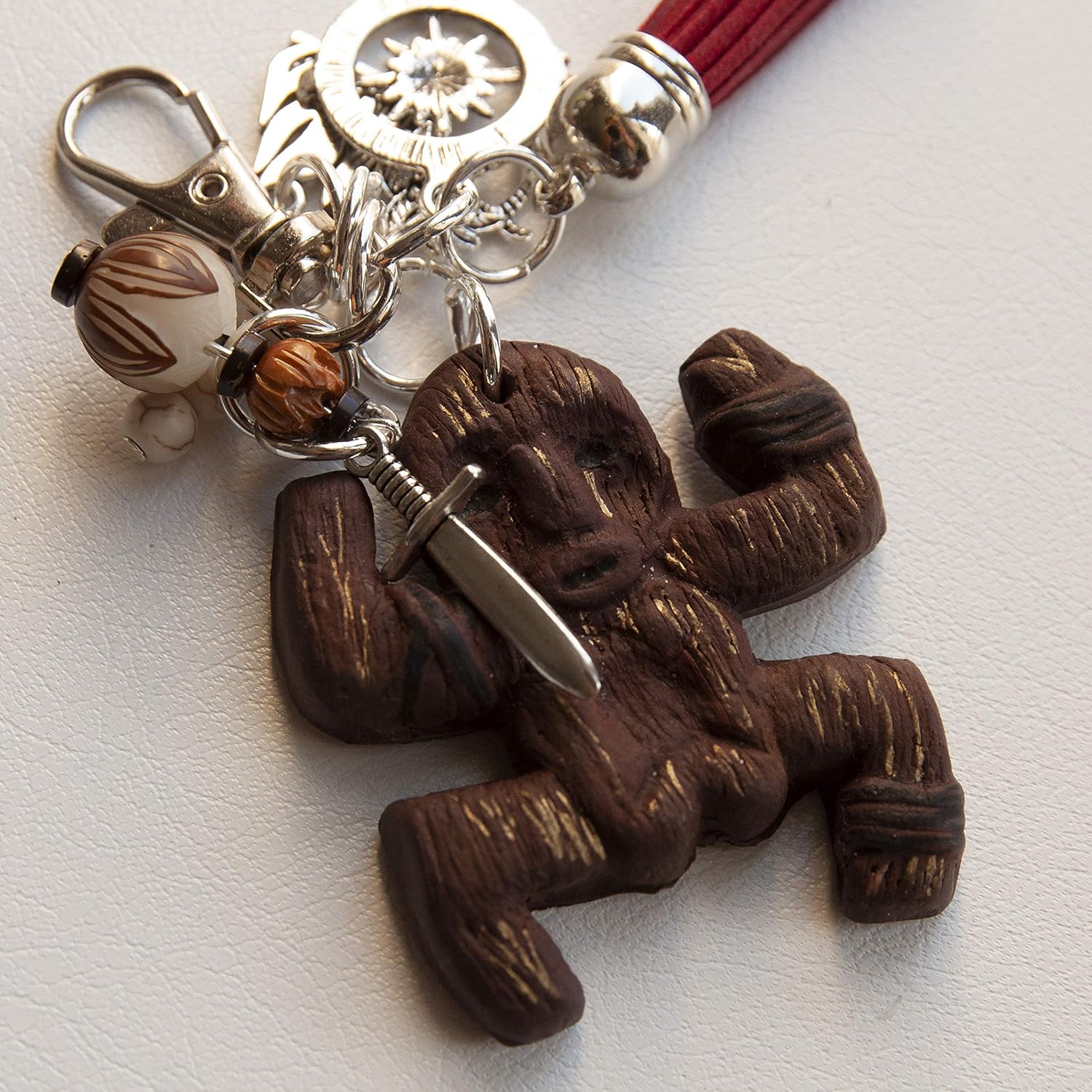 Porte Cles Totem Koh Lanta Aventurier Boussole Poignard Feu Produits Handmade Produits Seviin Com Br