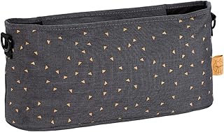 LÄSSIG Baby Kinderwagenorganizer Buggy Organizer Kinderwagentasche Reißverschluss Aufbewahrungstasche Kinderwagen inkl. Kinderwagenbefestigung/Casual Buggy Organizer, Triangle, grau