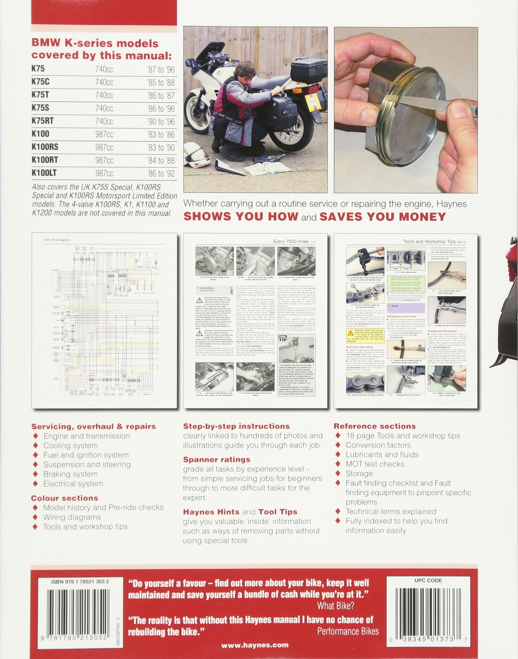 BMW K100 (2-Valve) '83 to '92 K75 '85 to
