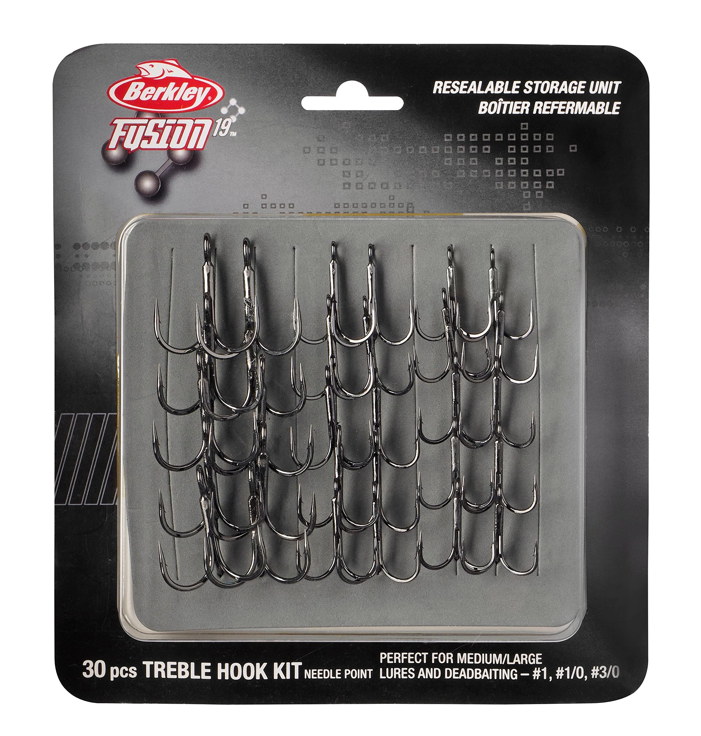 Berkley Fusion19 Big Treble Kit Varied, Fishing Hook, Hooks, Predator Fishing, Pike, Zander, Unisex, assorted