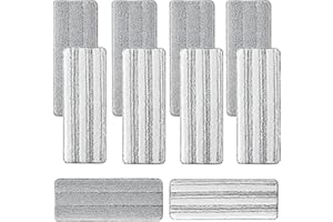 10Pcs Joymoop Mop Replacement Pads, 13 * 4.9'' Universal Mop Pads Mop Head Refills Washable Wet Mop, Compatible with Most 11-
