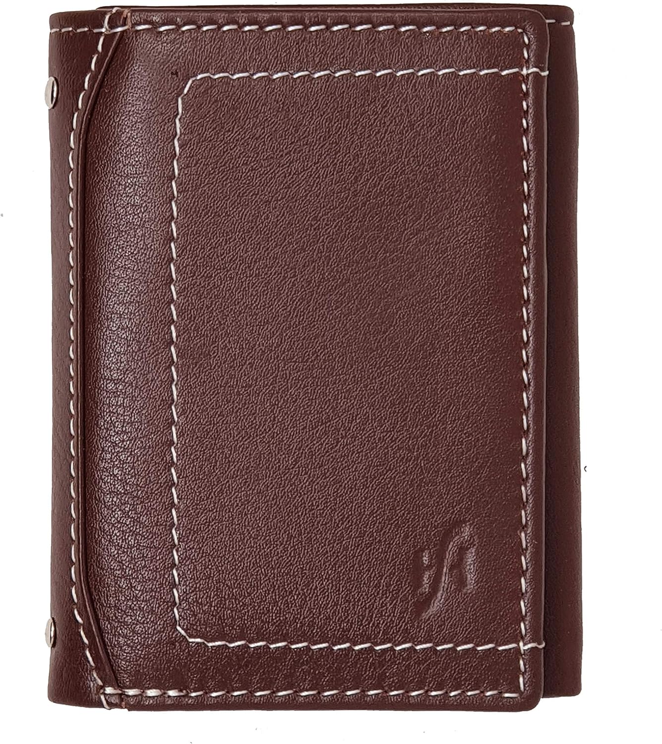 STARHIDE Brown Leather Wallets for Men RFID Blocking Small Wallet, Slim Genuine Leather Trifold Cardholder Wallet #810