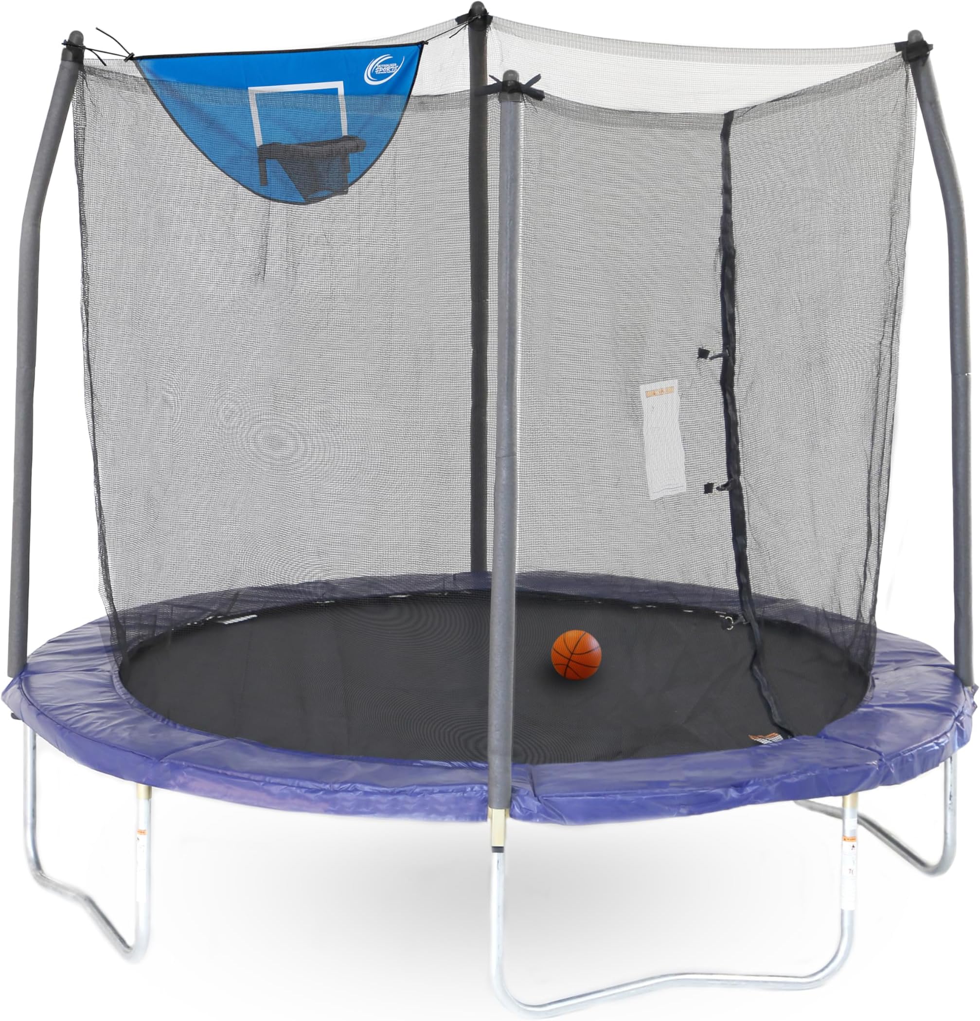SKYWALKER TRAMPOLINES Jump N' Dunk 8 FT, 12 FT, 15 FT, Round Outdoor Trampoline for Kids with