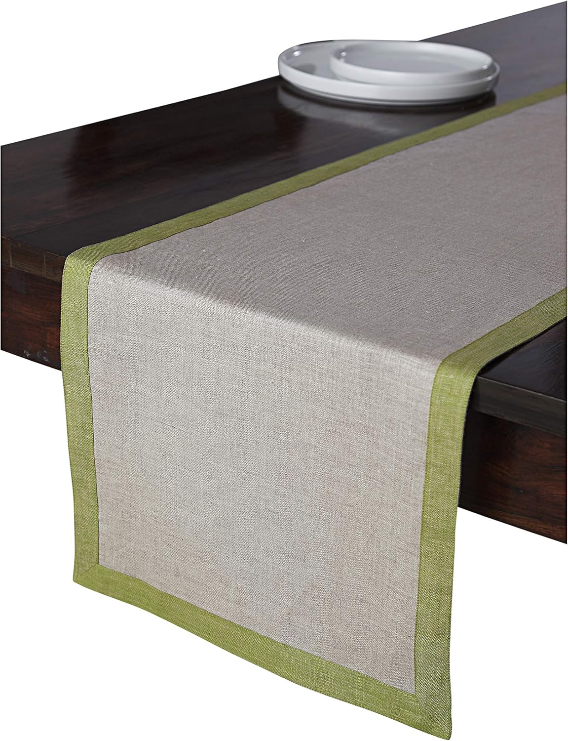 Best white and olive table runner