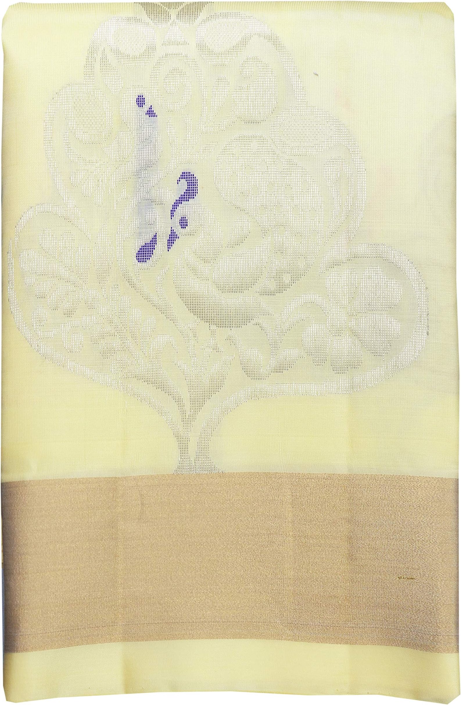 SARAVANABAVA SILKS Women's Kanchipuram Pure Pattu or Silks Sarees Border Big Butta Body Checked (SRBS00P330)