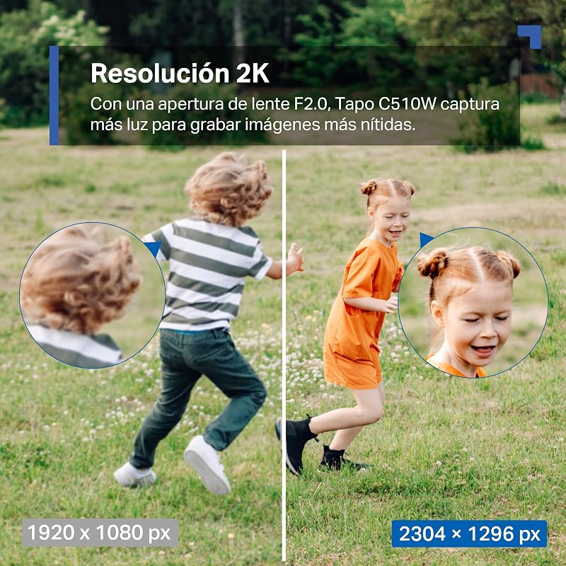 C510W - Cámara de Vigilancia WiFi Exterior 360º, 2K 3MP, Detección IA
