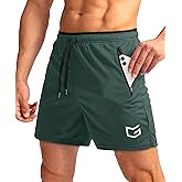 G Gradual Men's Running Shorts with Zipper Pockets Quick Dry Gym Athletic Workout 5" Shorts for Men