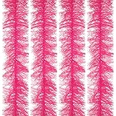 PATIKIL 5Ft Feather Boa, 4 Pcs Artificial Fluffy Feather Boas Party Decorations for DIY Crafts, Wedding Costume, Christmas, Concert, Halloween, Home Decor, Pink