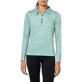 Stella Parker Womens Long Sleeve 1/4 Zip Polo – UPF 50+, Performance Stretch, Moisture Wicking, Quick Dry