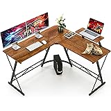 Mr IRONSTONE 𝐮𝐩𝐠𝐫𝐚𝐝𝐞𝐝 L Shaped Corner Desk, Computer Desk with Large Monitor Stand, Home Office Desk with Square Corn