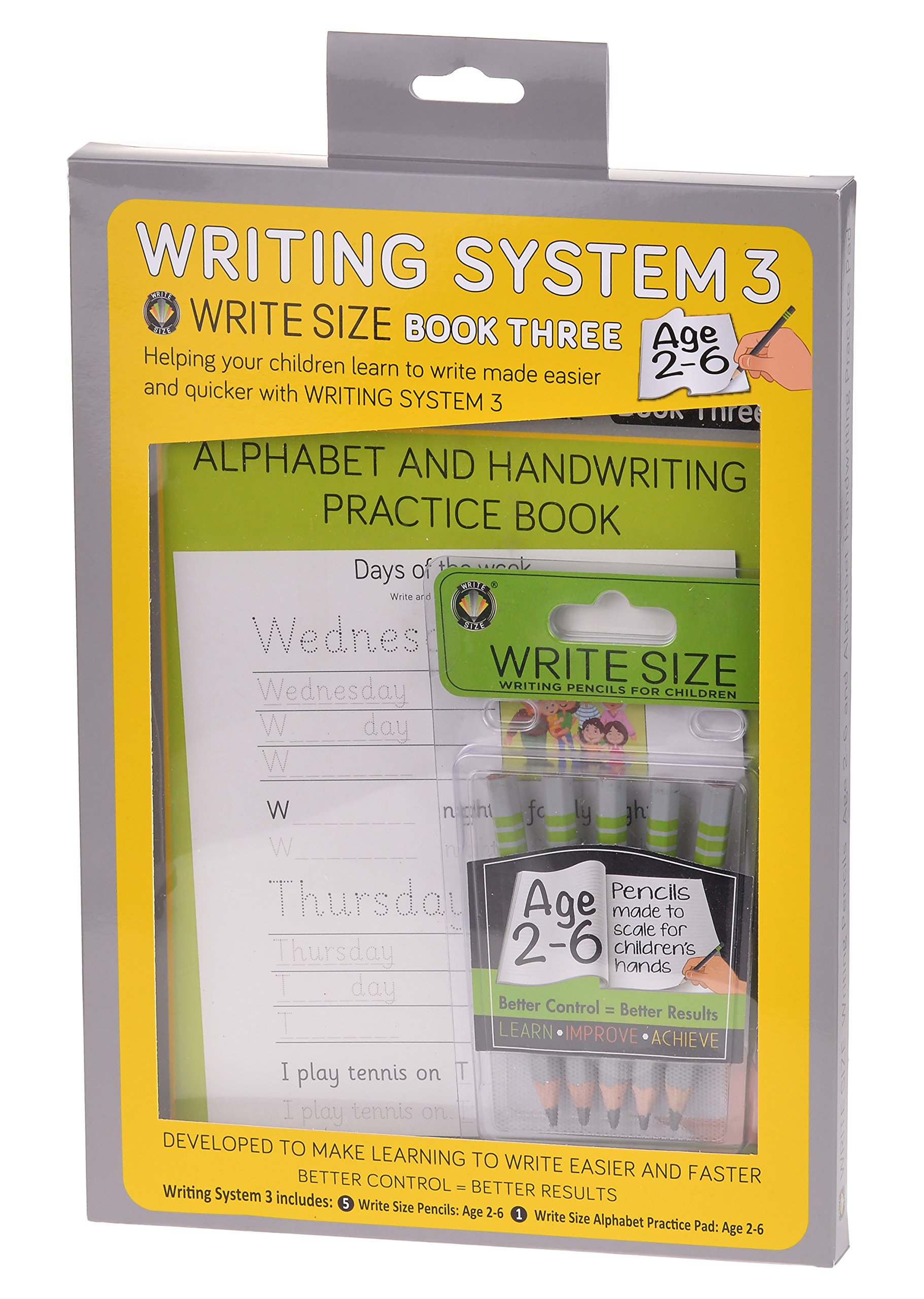 Write SizeAlphabet Handwriting Practice Book Ages 2-6 Writing System 3