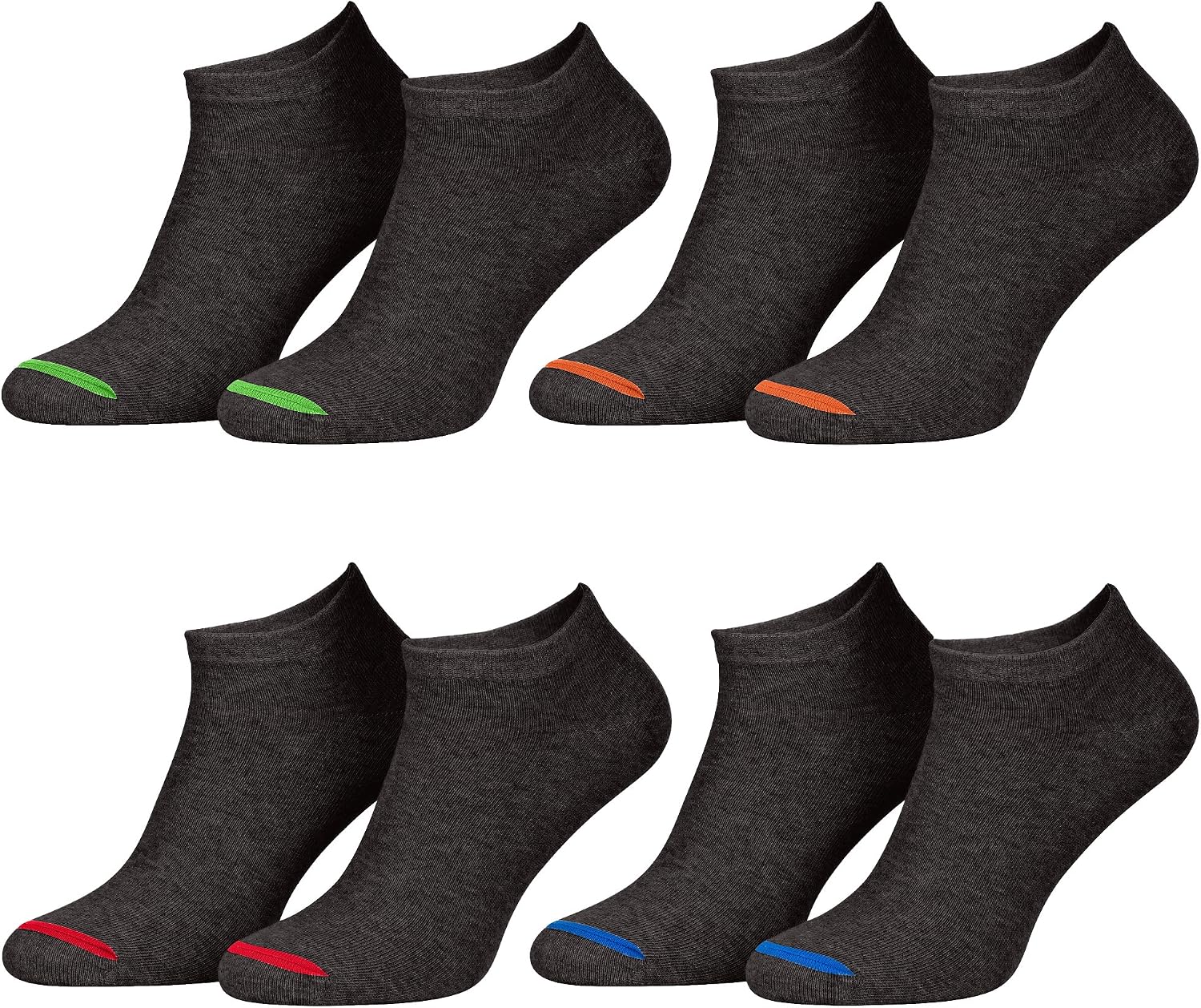 Rainbow Socks Neon Sportsocken – Für Jungen & Mädchen, Atmungsaktiv, Mit Verstärkung, Bunte Leuchtfarben