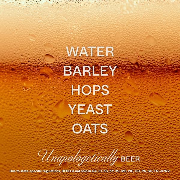 BERO NOON WHEAT NON-ALCOHOLIC BEER, 6-PACK WHEAT-STYLE CRAFT BREW, LIGHT ALE NA BEER BY TOM HOLLAND, FRUITY & CRISP WITH ORANGE-LIME TWIST, ALCOHOL ALTERNATIVE BEVERAGE FOR ANY OCCASION