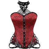 Little Hunter Sexy Women Gothic Steampunk Zipper Bustier and Corset Tops with Jacket