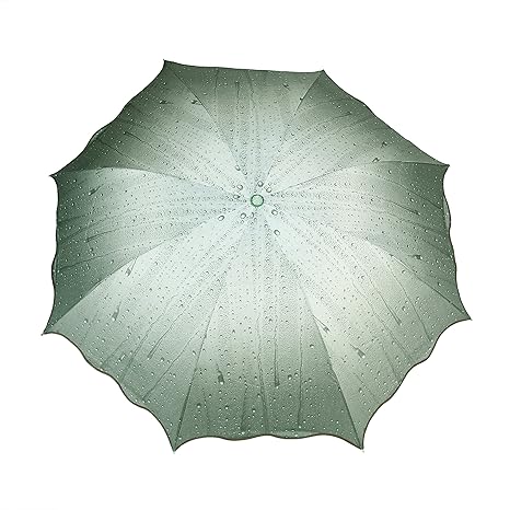 3 Fold Fancy Umbrella - Green