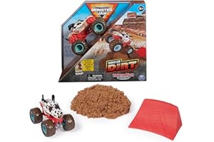 Monster Jam, Monster Mutt Dalmatian Monster Dirt 1lb Playset with Official 1:64 Scale Die-Cast Monster Truck, Kids Toys for Boys Ages 3 and up