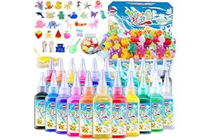 QANIY Magic Water Elf Toy Kit for Kids with 20 Gels and 24 Molds, Aqua Fairy,Fun DIY Craft Kit, Squishy Maker, Magic Water Art Kit Favors, Kids Crafts Ages 4-8