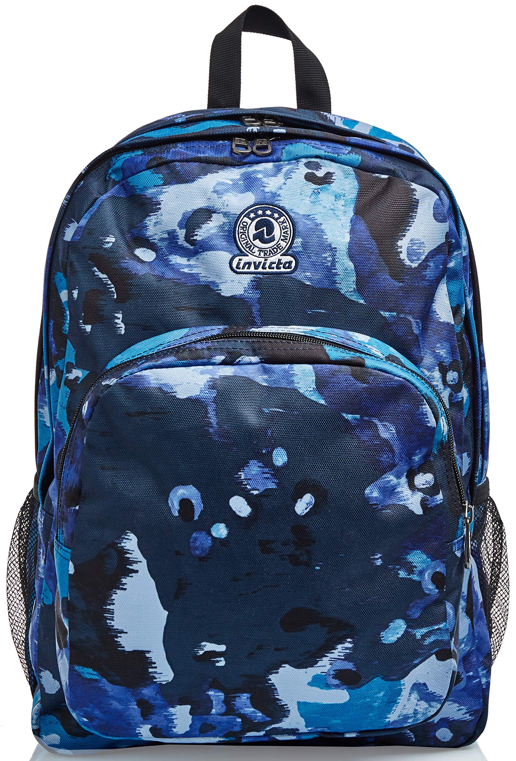 Invicta Backpack, STRONG CAMO Eco-friendly Knapsack Book Bag, One Size for Teen, Girls&Boys, Large Capacity, For School, Sport & Free Time, with Side Pockets, Italian Design, pattern