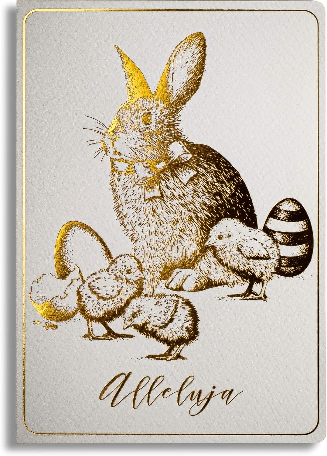 ART NUVO Exclusive Easter Cards, Set of 10 Manual Cards in Light Beige 120 x 170 mm