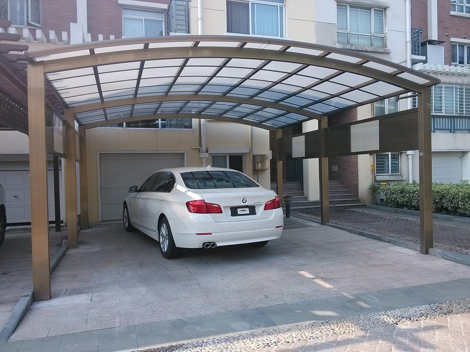 Garden Outdoors 4 Columuns Luxury 2 Car Carport For Sale