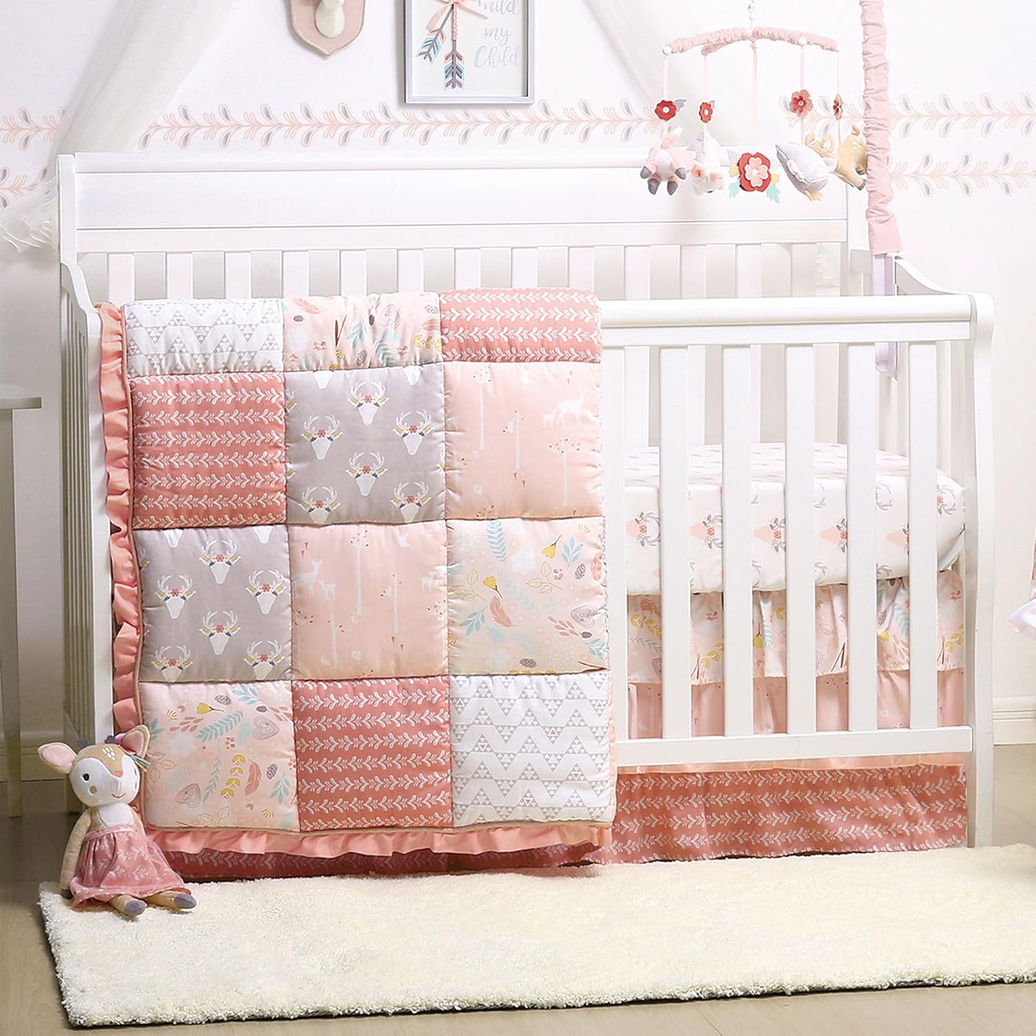 baby girl woodland bedding
