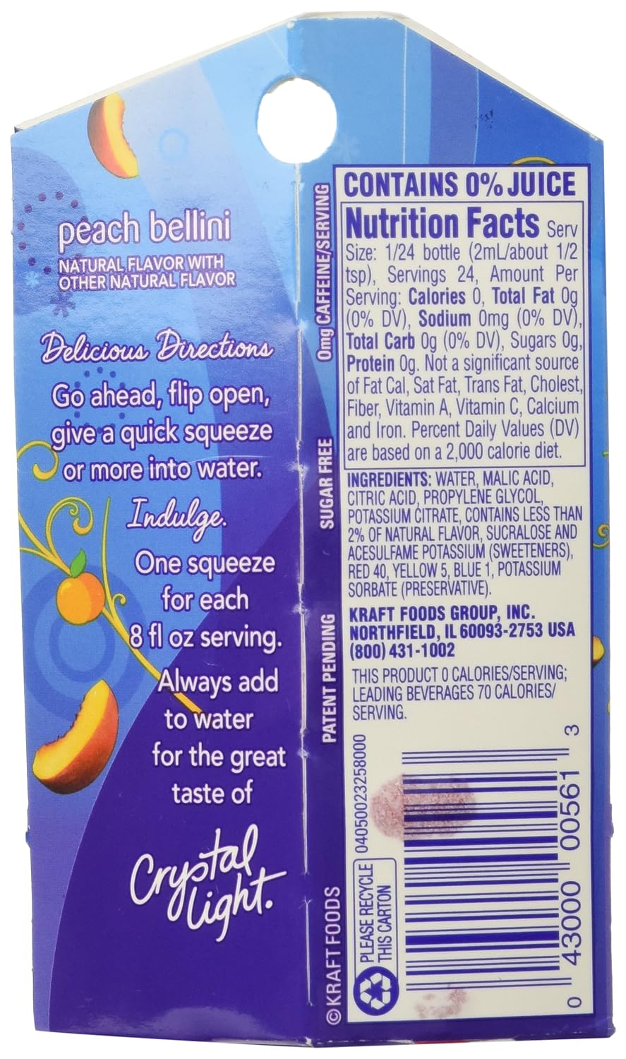 Crystal Light Liquid drink Mix Peach bellini (043000005613)
