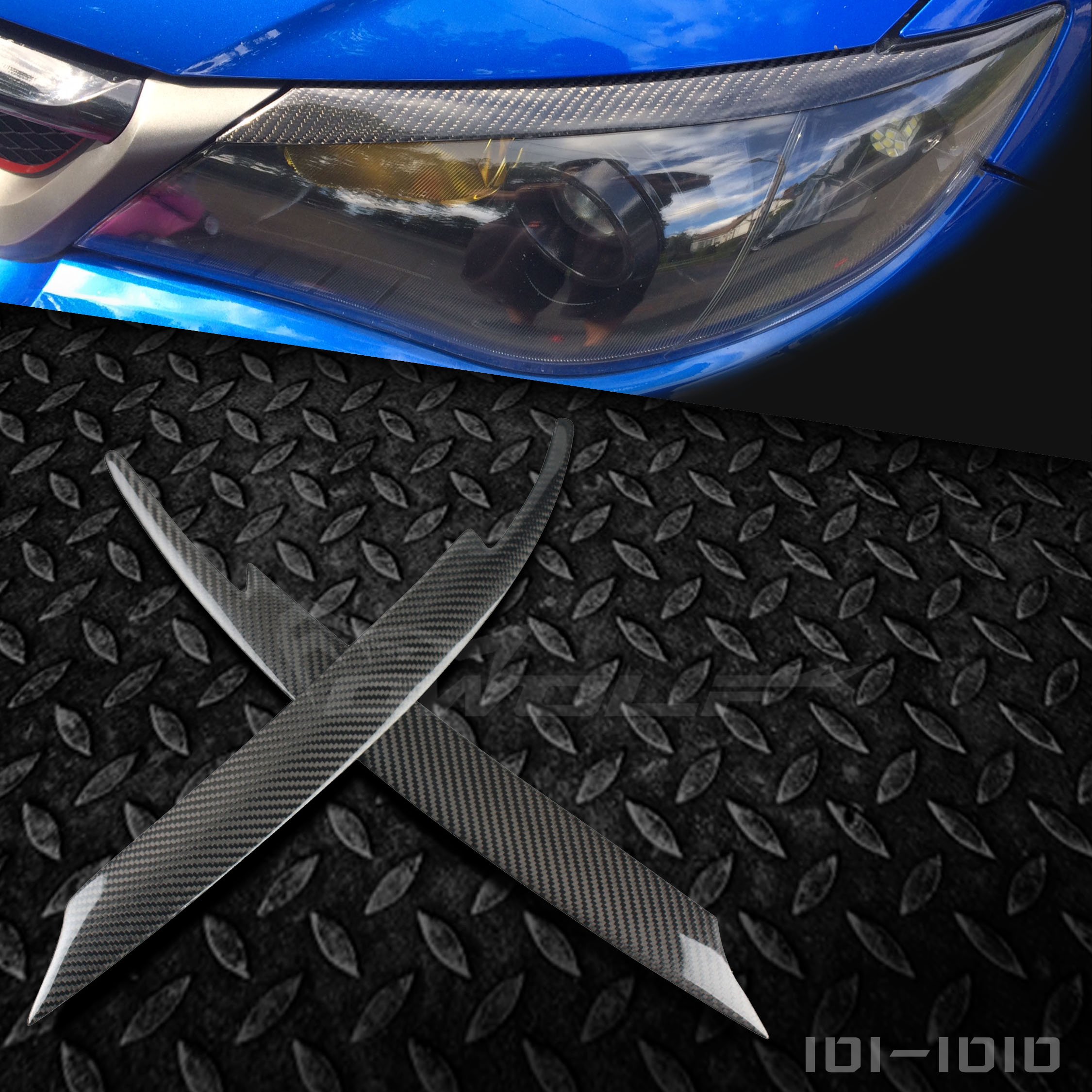 Buy Real Carbon Fiber Eyebrows Eyelids Headlight Covers For Subaru