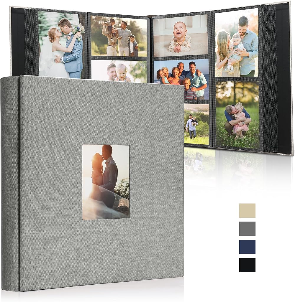 DazSpirit 6x4 Inch Photo Album 1000 Pockets Linen Cover Holds 10x15cm