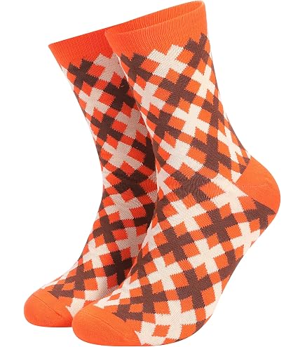 MEN ARGYLE SOCKS Orange Black and White Argyle- Dress Socks- size 7-13 : Clothing, Shoes & Jewelry