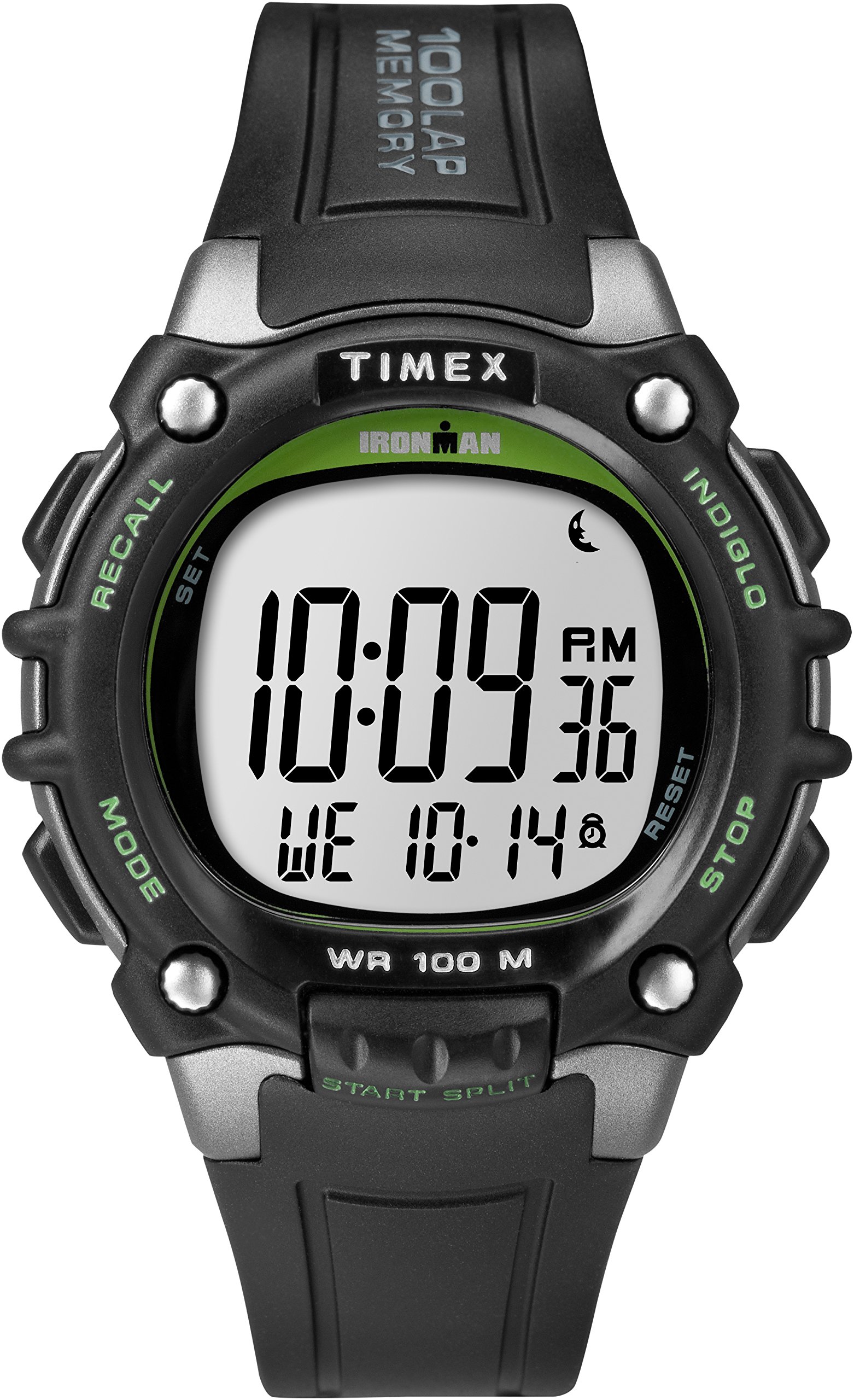 Timex Ironman Men's Classic 44mm Digital Black Resin Strap Watch TW5M03400