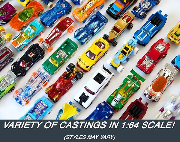 HOT WHEELS TOY CARS & TRUCKS, 50-PACK OF 1:64 SCALE VEHICLES, INDIVIDUALLY PACKAGED (STYLES MAY VARY)