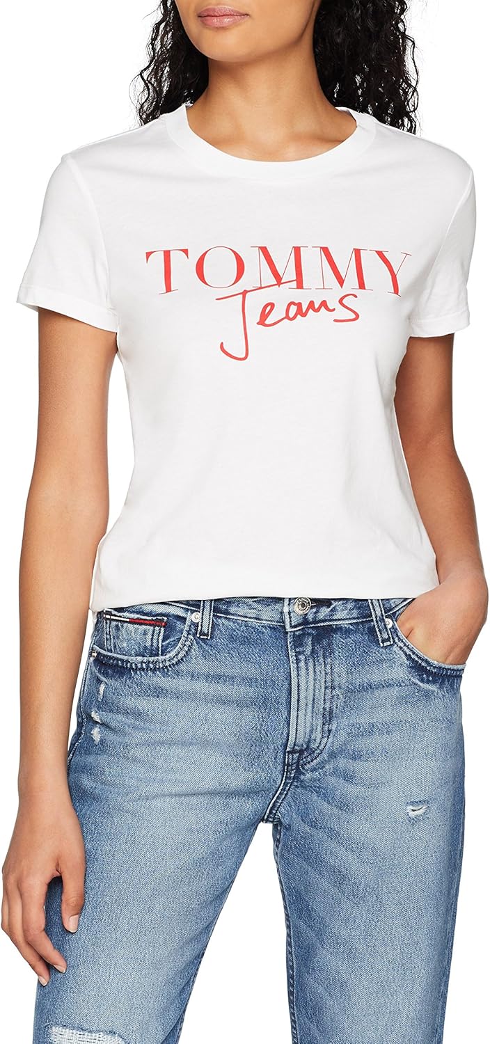 tommy jeans script logo t shirt
