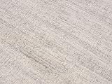THE RUGS Grey Cream Plain Rug Living Room 120x170 Short Pile view 2