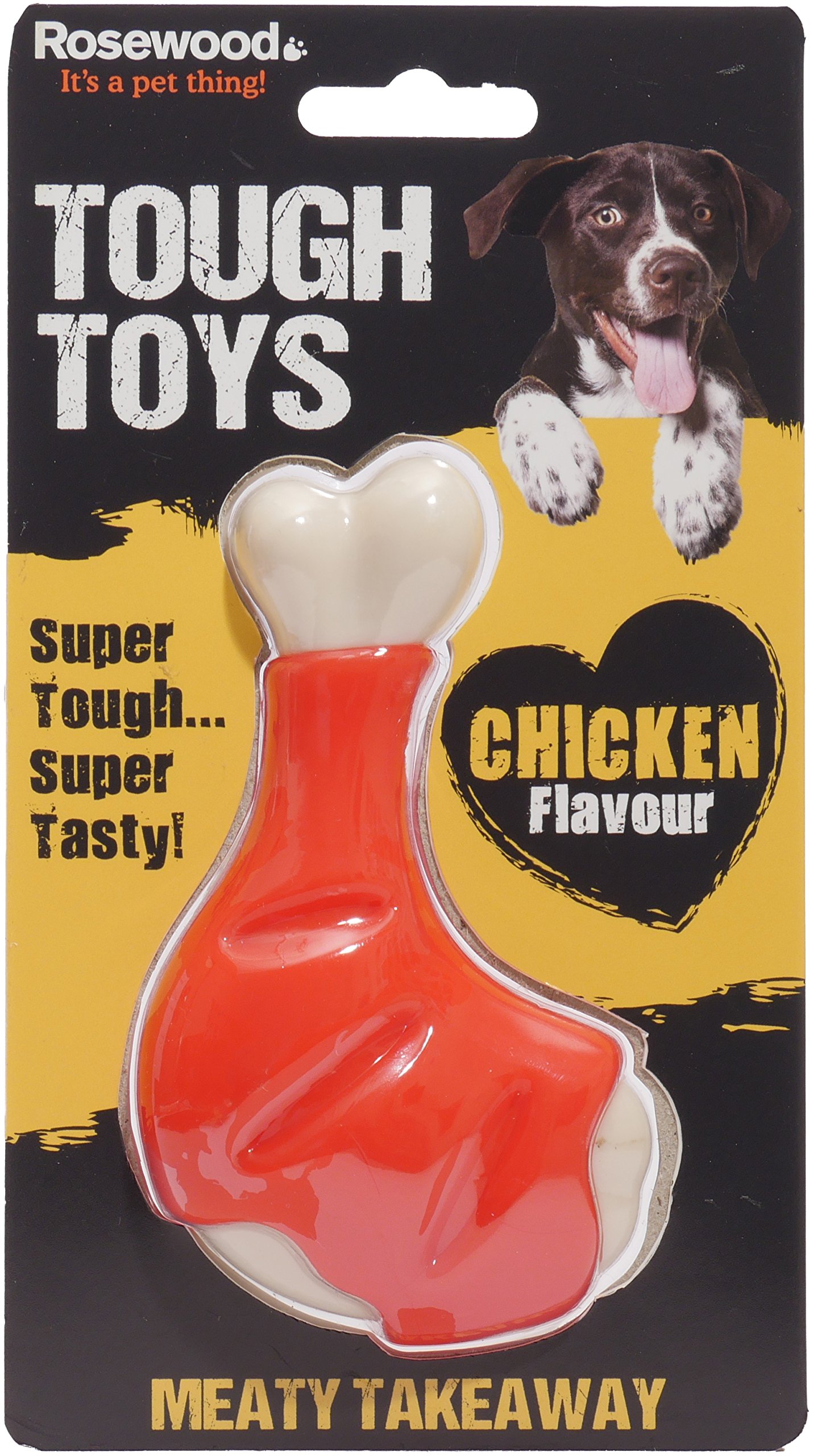 Rosewood Meaty Chicken Takeaway Leg Tough Dog Toy